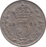 1921 THREEPENCE ( EF ) - THREEPENCE - Cambridgeshire Coins