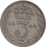1921 THREEPENCE ( FINE ) - THREEPENCE - Cambridgeshire Coins