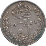 1921 THREEPENCE ( FINE ) - THREEPENCE - Cambridgeshire Coins