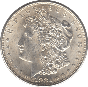 1921 USA SILVER MORGAN DOLLAR PHILADELPHIA MINT - SILVER WORLD COINS - Cambridgeshire Coins