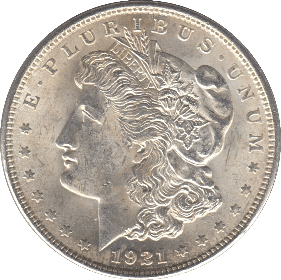 1921 USA SILVER MORGAN DOLLAR PHILADELPHIA MINT - SILVER WORLD COINS - Cambridgeshire Coins