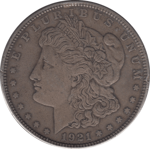 1921 USA SILVER MORGAN DOLLAR PHILADELPHIA MINT - SILVER WORLD COINS - Cambridgeshire Coins