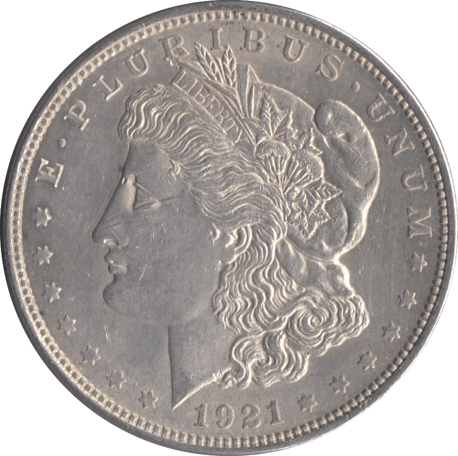 1921 USA SILVER MORGAN DOLLAR PHILADELPHIA MINT - SILVER WORLD COINS - Cambridgeshire Coins