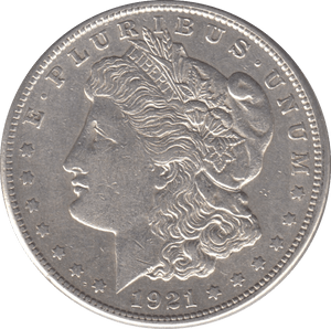 1921 USA SILVER MORGAN DOLLAR SAN FRANCISCO MINT - SILVER WORLD COINS - Cambridgeshire Coins