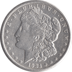 1921 USA SILVER MORGAN DOLLAR SAN FRANCISCO MINT - SILVER WORLD COINS - Cambridgeshire Coins