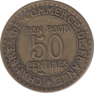 1922 50 CENTIMES FRANCE - WORLD COINS - Cambridgeshire Coins