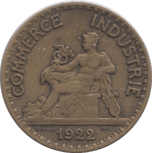 1922 50 CENTIMES FRANCE - WORLD COINS - Cambridgeshire Coins