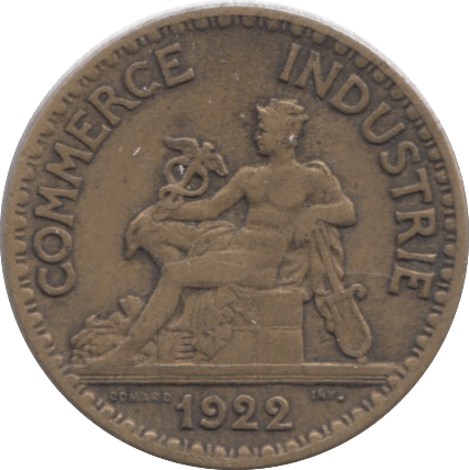 1922 50 CENTIMES FRANCE - WORLD COINS - Cambridgeshire Coins