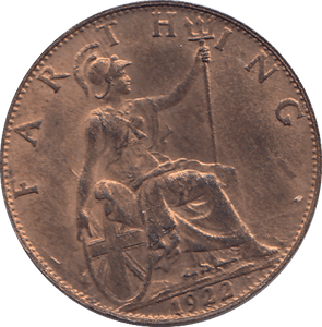 1922 FARTHING ( AUNC ) - FARTHING - Cambridgeshire Coins