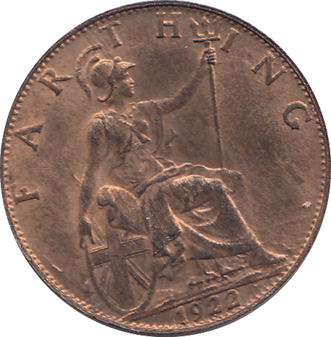1922 FARTHING ( AUNC ) - FARTHING - Cambridgeshire Coins