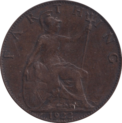 1922 FARTHING ( FINE ) - FARTHING - Cambridgeshire Coins
