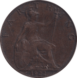 1922 FARTHING ( FINE ) - FARTHING - Cambridgeshire Coins