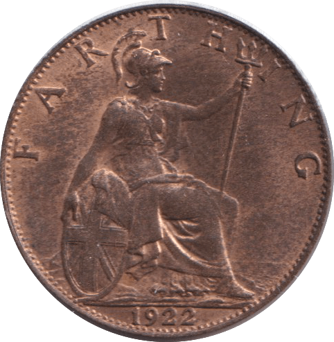 1922 FARTHING ( GVF ) - FARTHING - Cambridgeshire Coins