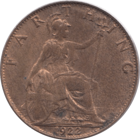 1922 FARTHING ( UNC ) - Farthing - Cambridgeshire Coins