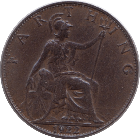 1922 FARTHING ( VF ) - Farthing - Cambridgeshire Coins