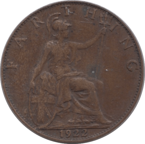 1922 FARTHING ( VF ) - Farthing - Cambridgeshire Coins