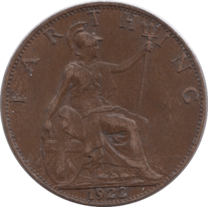 1922 FARTHING ( VF ) - Farthing - Cambridgeshire Coins