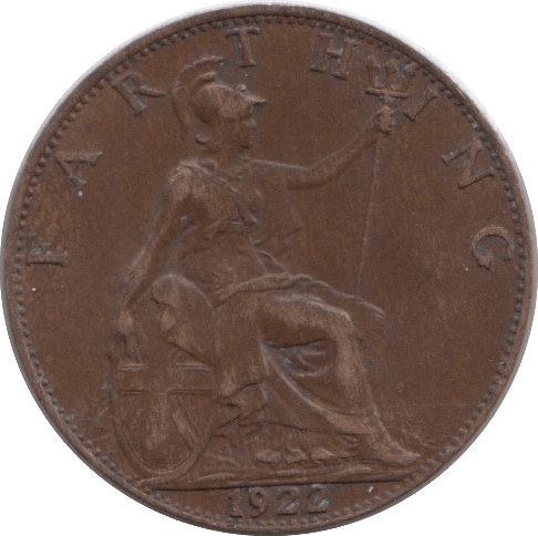 1922 FARTHING ( VF ) - Farthing - Cambridgeshire Coins