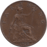 1922 FARTHING ( VF ) - Farthing - Cambridgeshire Coins