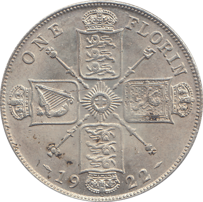 1922 FLORIN ( EF ) - FLORIN - Cambridgeshire Coins