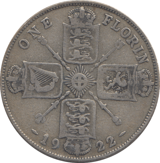 1922 FLORIN ( F ) - FLORIN - Cambridgeshire Coins
