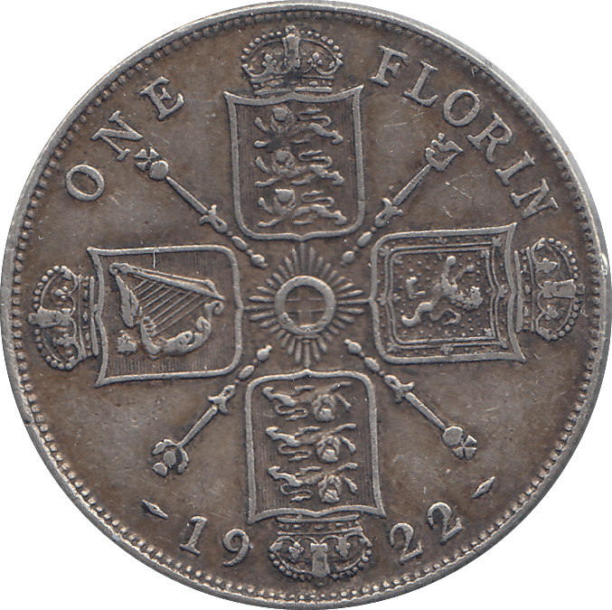 1922 FLORIN ( GVF ) - FLORIN - Cambridgeshire Coins