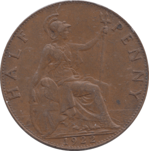 1922 HALFPENNY ( AUNC ) - HALFPENNY - Cambridgeshire Coins