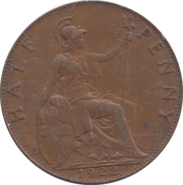 1922 HALFPENNY ( AUNC ) - HALFPENNY - Cambridgeshire Coins