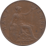 1922 HALFPENNY ( AUNC ) - HALFPENNY - Cambridgeshire Coins