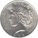 1922 ONE DOLLAR USA - WORLD COINS - Cambridgeshire Coins