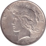 1922 ONE DOLLAR USA - WORLD COINS - Cambridgeshire Coins