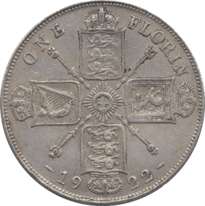 1922 ONE FLORIN ( VF ) - FLORIN - Cambridgeshire Coins
