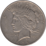 1922 PEACE DOLLAR USA SAN FRANCISCO MINT - WORLD COINS - Cambridgeshire Coins
