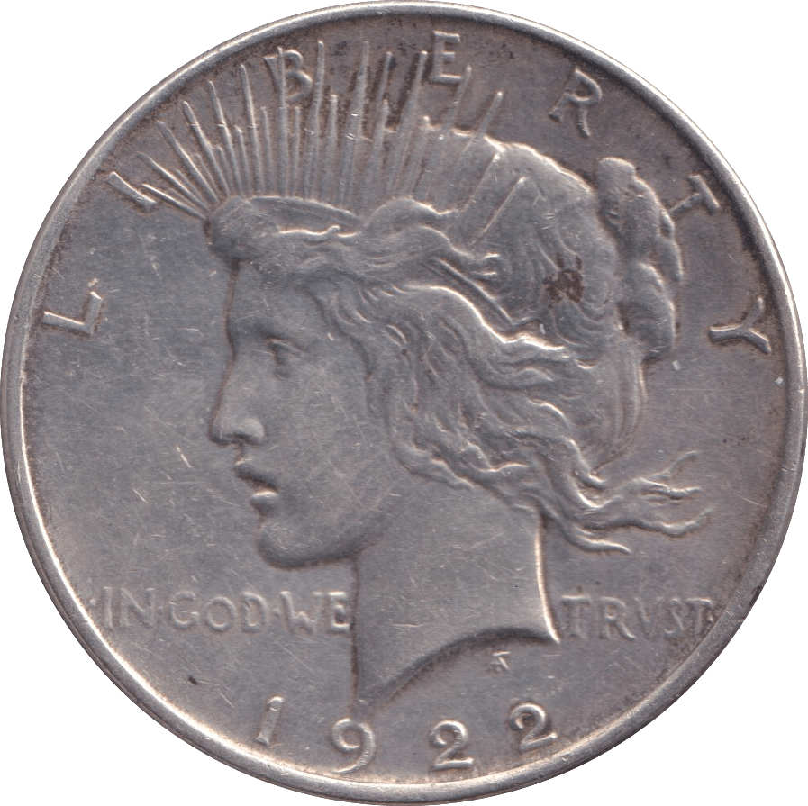 1922 PEACE DOLLAR USA - WORLD COINS - Cambridgeshire Coins