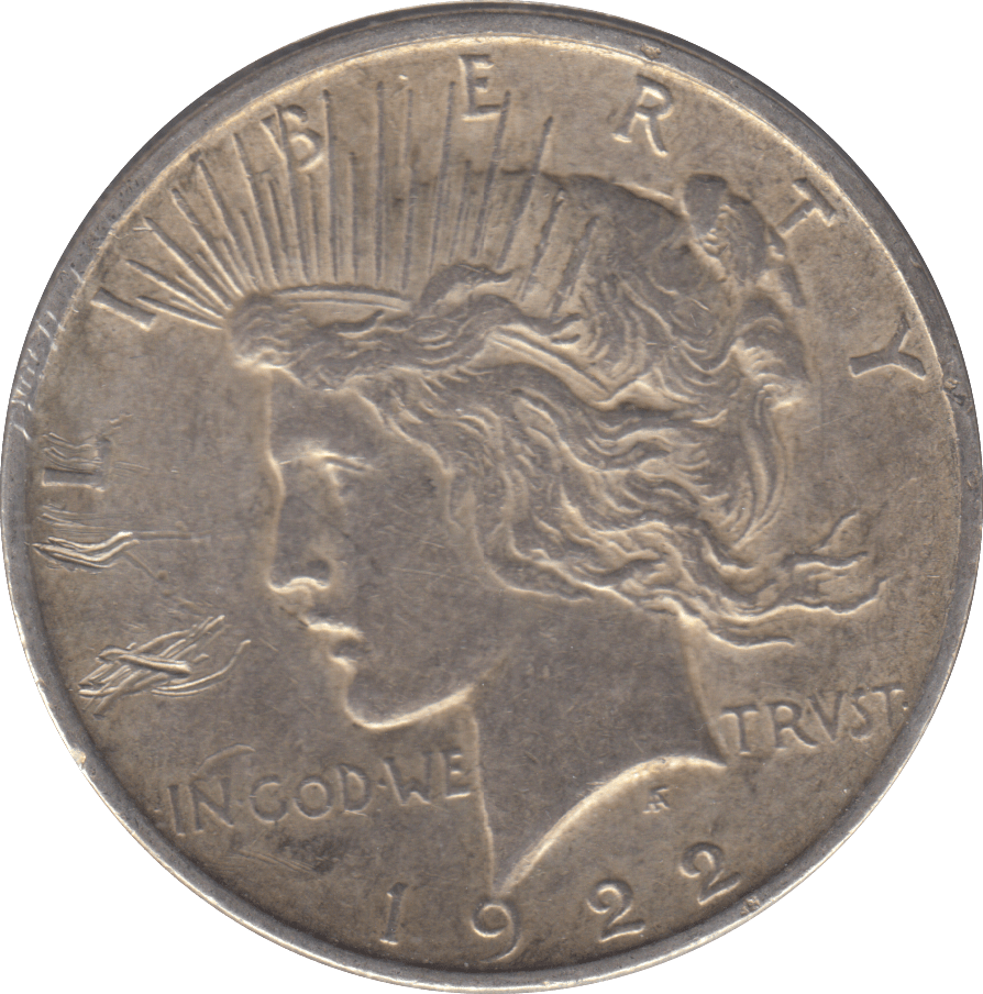 1922 PEACE DOLLAR USA - WORLD COINS - Cambridgeshire Coins