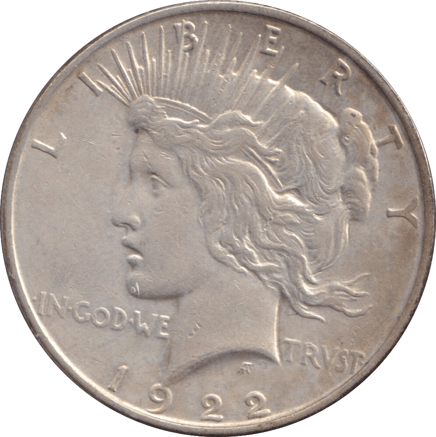 1922 PEACE DOLLAR USA - WORLD COINS - Cambridgeshire Coins