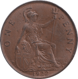 1922 PENNY ( AUNC ) 2 - PENNY - Cambridgeshire Coins