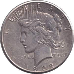 1922 SILVER DOLLAR SAN FRANCISCO - WORLD COINS - Cambridgeshire Coins