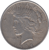 1922 SILVER DOLLAR USA - SILVER WORLD COINS - Cambridgeshire Coins