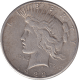 1922 SILVER DOLLAR USA - SILVER WORLD COINS - Cambridgeshire Coins