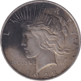 1922 SILVER DOLLAR USA - SILVER WORLD COINS - Cambridgeshire Coins