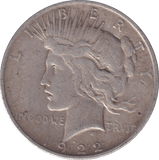 1922 SILVER DOLLAR USA - SILVER WORLD COINS - Cambridgeshire Coins