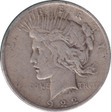 1922 SILVER DOLLAR USA - SILVER WORLD COINS - Cambridgeshire Coins