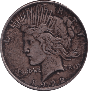 1922 SILVER MORGAN DOLLAR USA - SILVER WORLD COINS - Cambridgeshire Coins