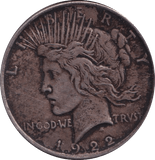 1922 SILVER MORGAN DOLLAR USA - SILVER WORLD COINS - Cambridgeshire Coins