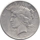 1922 SILVER MORGAN DOLLAR USA - SILVER WORLD COINS - Cambridgeshire Coins