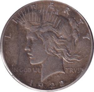 1922 SILVER MORGAN DOLLAR USA - SILVER WORLD COINS - Cambridgeshire Coins