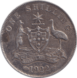1922 SILVER ONE SHILLING AUSTRALIA - SILVER WORLD COINS - Cambridgeshire Coins