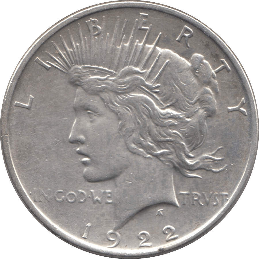 1922 SILVER PEACE DOLLAR DENVER MINT - SILVER WORLD COINS - Cambridgeshire Coins