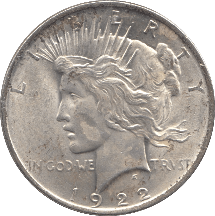 1922 SILVER PEACE DOLLAR PHILADELPHIA MINT 3 - SILVER WORLD COINS - Cambridgeshire Coins